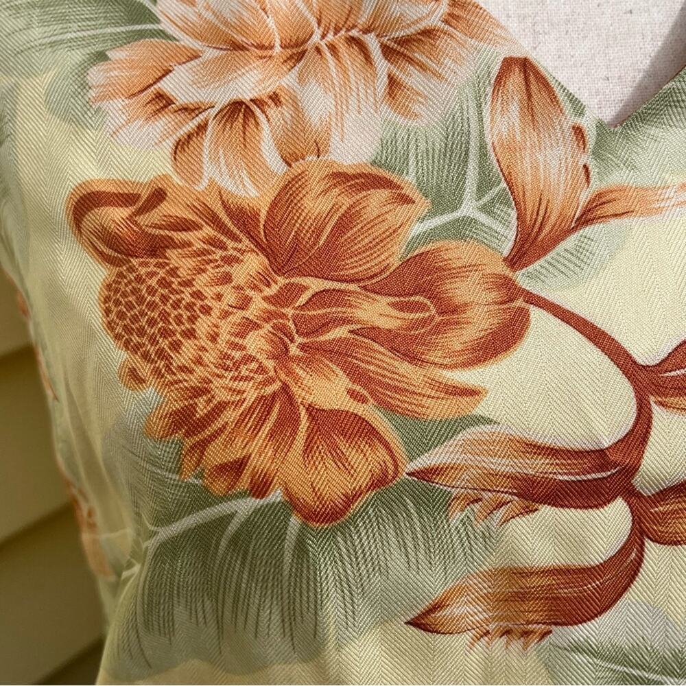 Tommy Bahama Floral Silk Tank Top Summer Hawaiian Women’s Size XS Vintage 90s - Picture 2 of 8